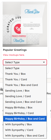 Choose a Popular Greeting_Select a variant